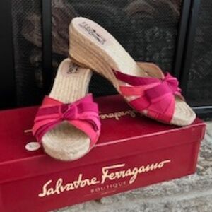SALVATORE FERRAGAMO Grisson Espadrille Wedge Sandal